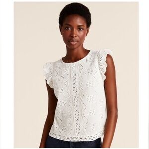 Walter Baker Top M Eyelet White